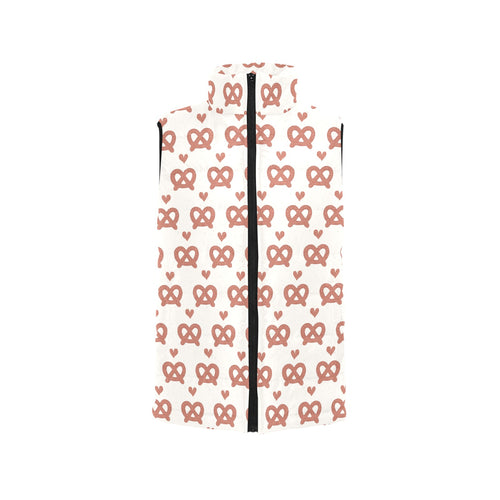 Pretzels Pattern Print Design 01 Women's Padded Vest