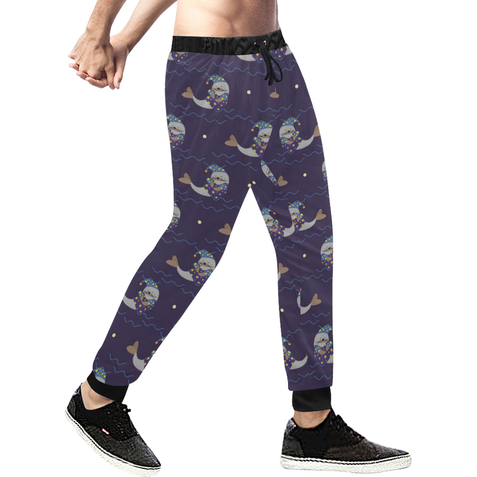 Sleeping Sea Lion Pattern Unisex Casual Sweatpants