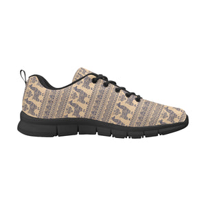 Llama Pattern Ethnic Motifs Men's Sneakers Black