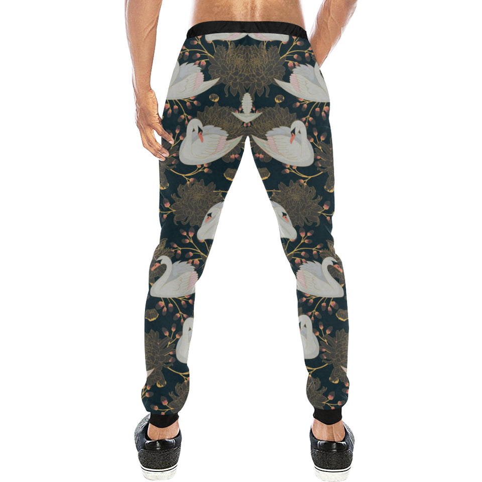 Swan Pattern Unisex Casual Sweatpants