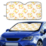 Bread Toast Pattern Print Design 02 Car Sun Shade