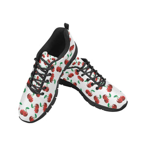 Cherry Pattern Men's Sneakers Black