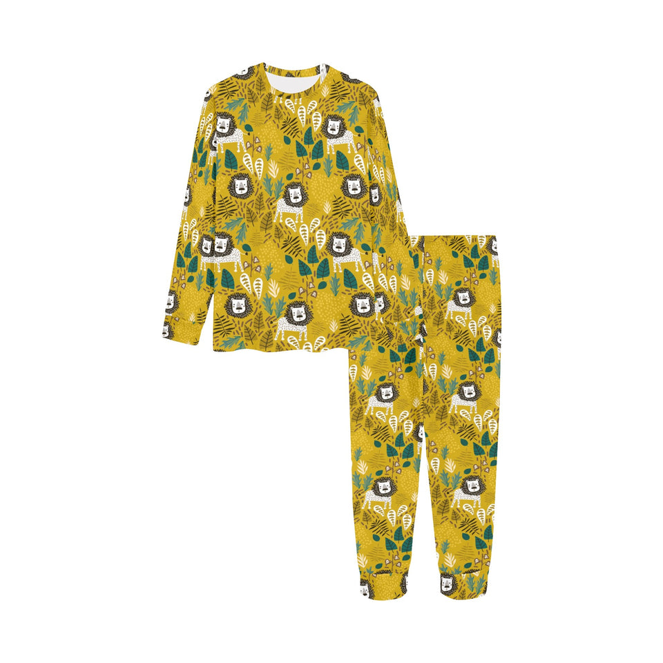 Lion Pattern Print Design 01 Kids' Boys' Girls' All Over Print Pajama Set