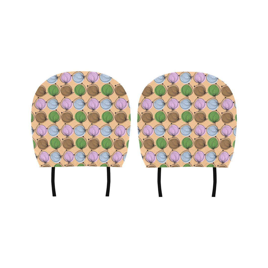 Onion Pattern Car Headrest Cover