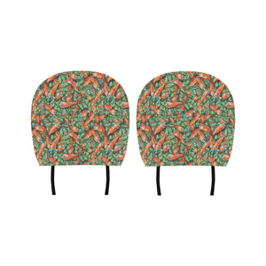 Carrot Pattern Print Design 04 Car Headrest Cover