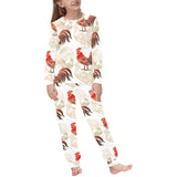 Rooster Chicken Pattern Kids' Boys' Girls' All Over Print Pajama Set