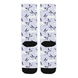 Swallow Pattern Print Design 03 Crew Socks