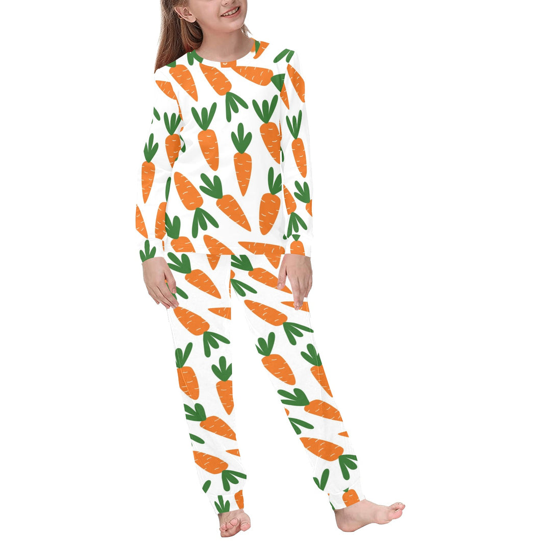 Carrot Pattern Print Design 05 Kids' Boys' Girls' All Over Print Pajama Set