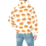 Pancake Pattern Print Design 04 Men's Padded Hooded Jacket(ModelH42)