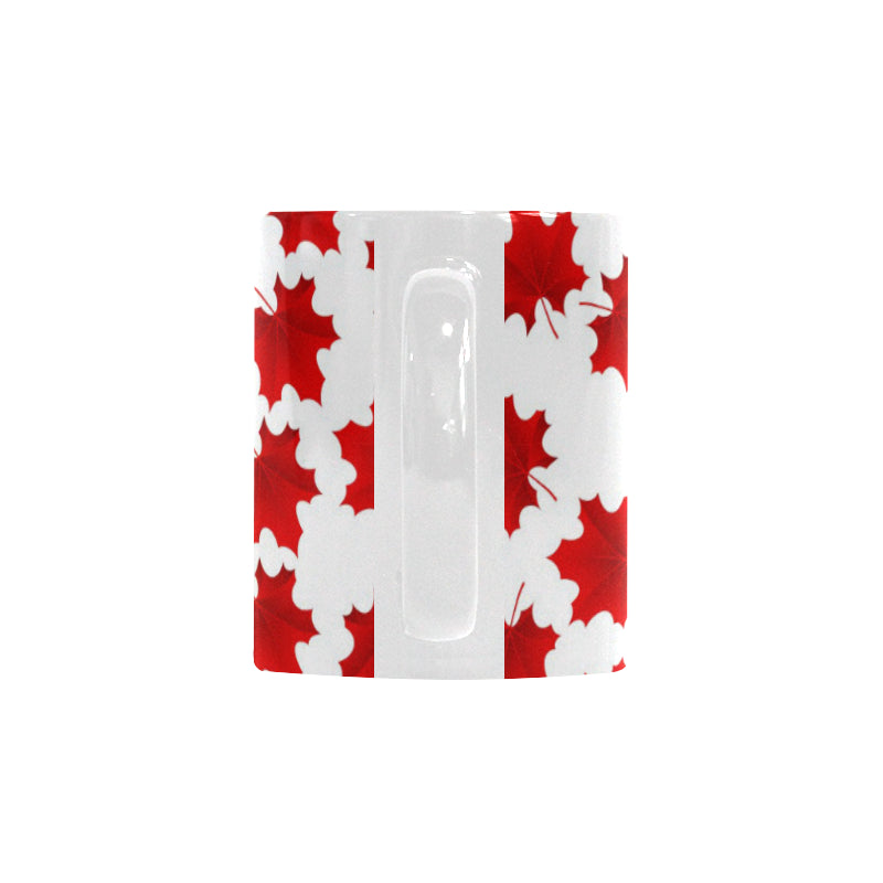 Red Maple Leaves Pattern Classical White Mug (FulFilled In US)