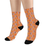 Popcorn Pattern Print Design 05 Crew Socks