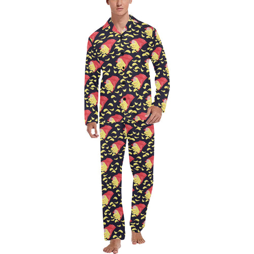 Potato Chips Pattern Print Design 05 Men's Long Pajama Set