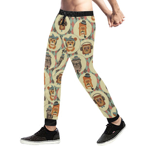 Monkey Pattern Unisex Casual Sweatpants