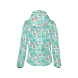 Snail Pattern Print Design 01 Women's Padded Hooded Jacket