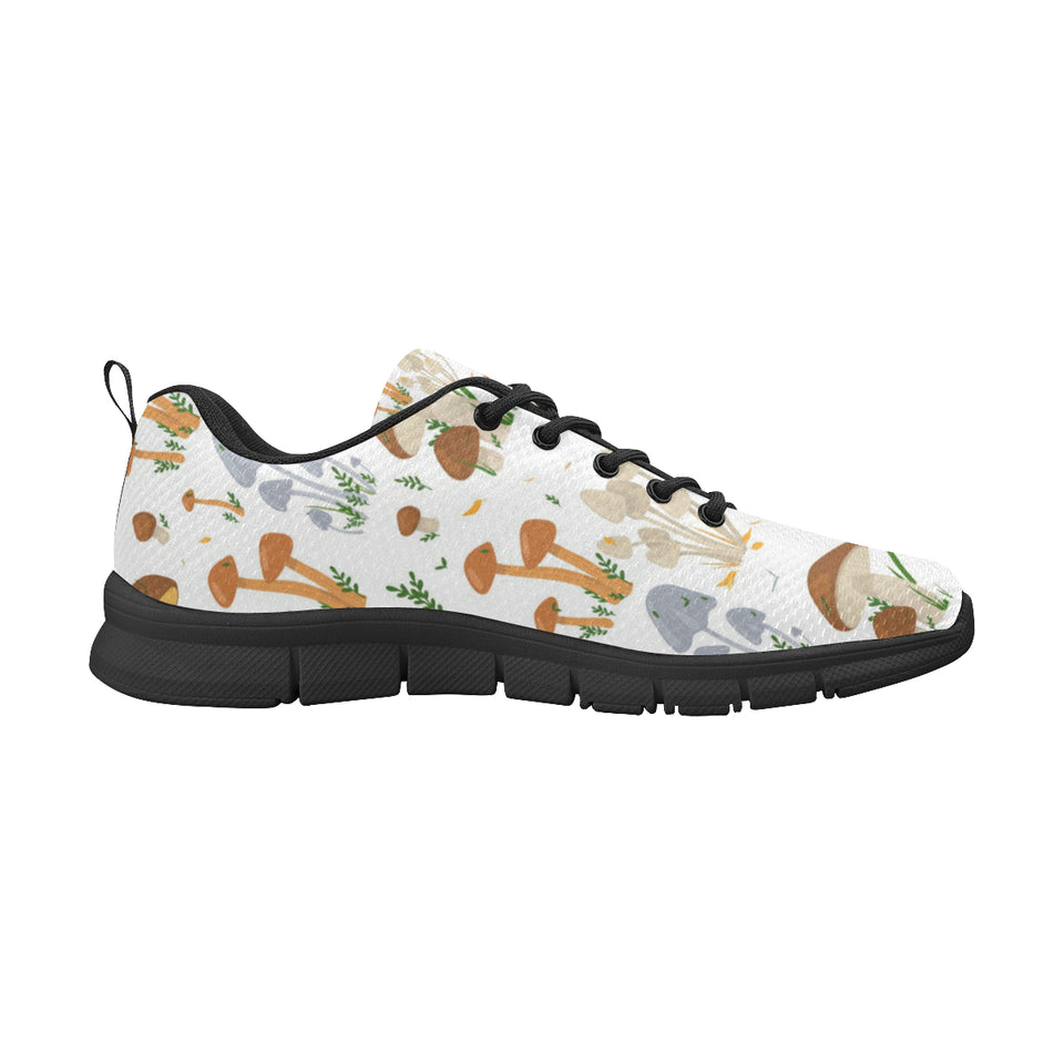 Mushroom Pattern Theme Men's Sneakers Black