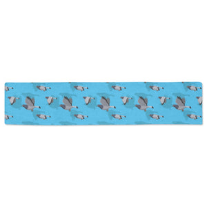 Pigeon Pattern Print Design 05 Table Runner