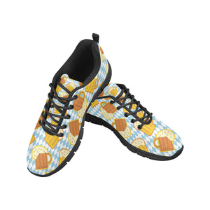 Beer Glass Pattern Men's Sneakers Black