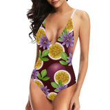 Passion Fruit Sliced Pattern Women's One-Piece Swimsuit