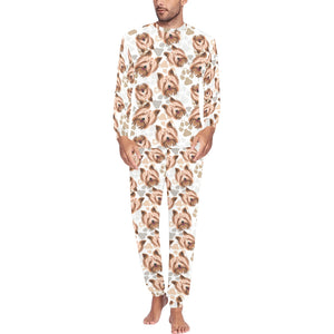 Yorkshire Terrier Pattern Print Design 04 Men's All Over Print Pajama