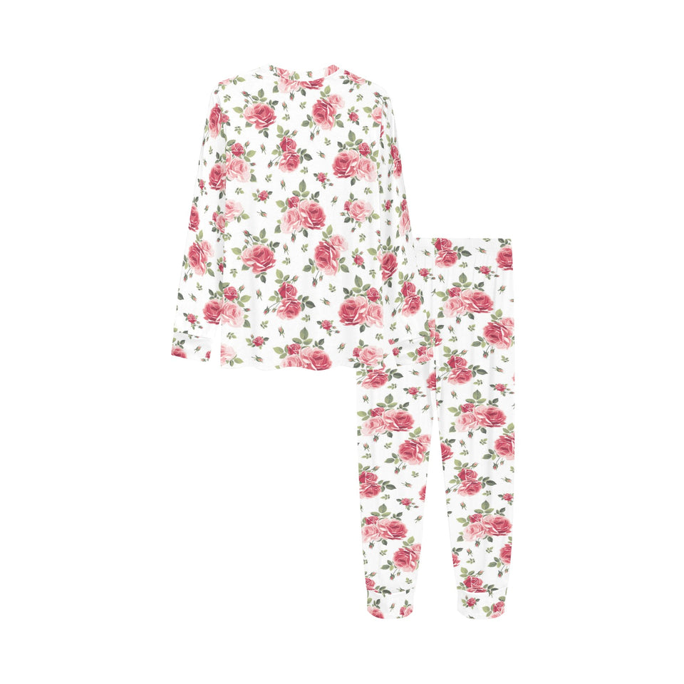 Rose Pattern Print Design 02 Kids' Boys' Girls' All Over Print Pajama Set