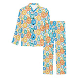 Gear Pattern Print Design 04 Men's Long Pajama Set