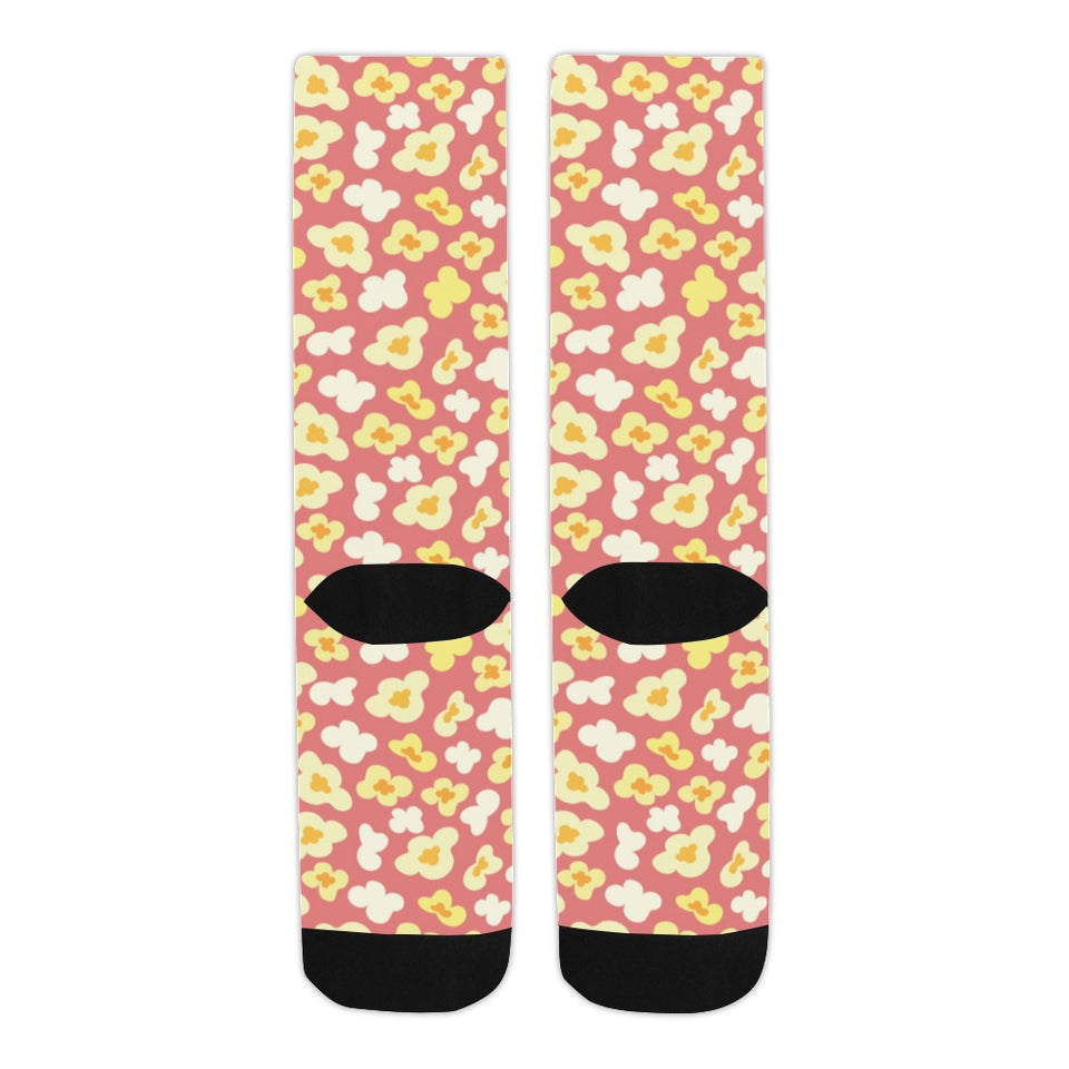 Popcorn Pattern Print Design 01 Crew Socks