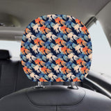 Goldfish Pattern Print Design 04 Car Headrest Cover