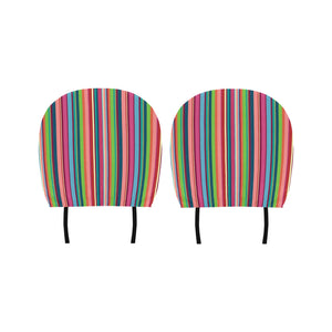 Rainbow Stripe Pattern Car Headrest Cover