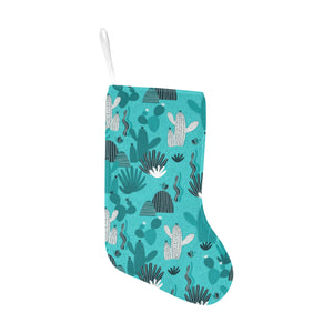 Green Cactus Pattern Christmas Stocking