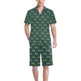 Piano Pattern Print Design 03 Men's V-Neck Short Pajama Set