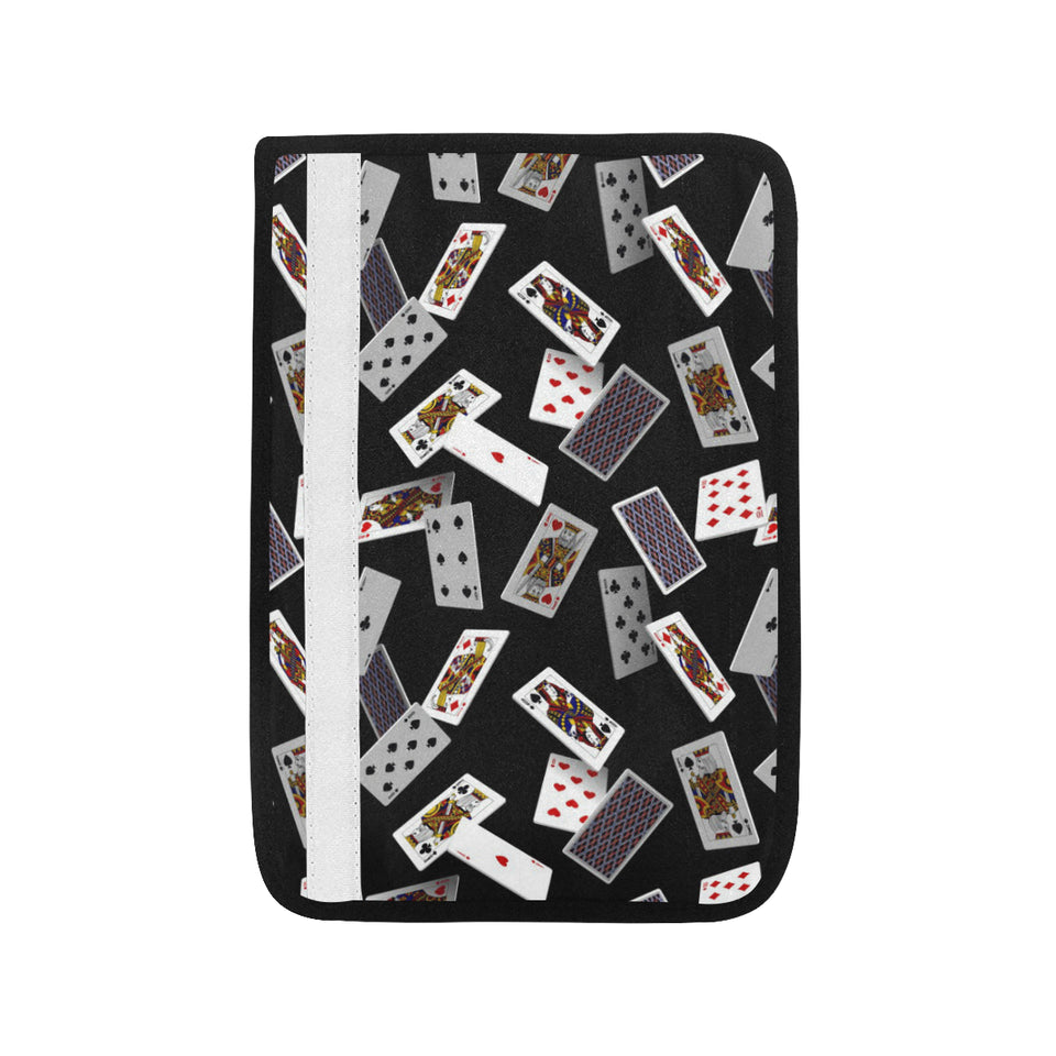 Casino Cards Suits Pattern Print Design 05 Car Seat Belt Cover