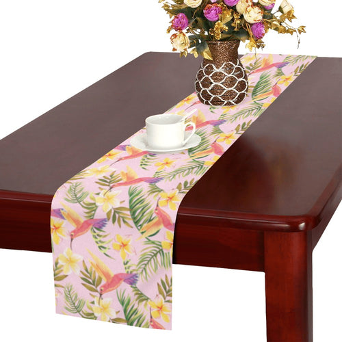 Hummingbird Pattern Print Design 03 Table Runner