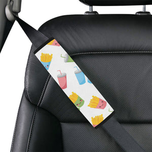 Colorful French Fries Pattern Car Seat Belt Cover