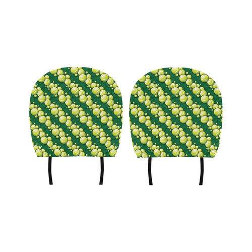 Tennis Pattern Print Design 04 Car Headrest Cover