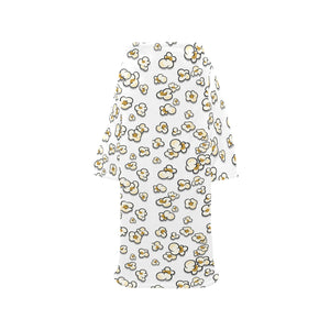 Popcorn Pattern Print Design 04 Blanket Robe with Sleeves