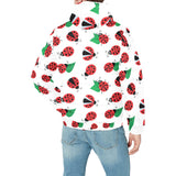 Ladybug Pattern Print Design 01 Men's Padded Hooded Jacket(ModelH42)