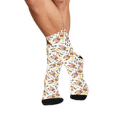 Yorkshire Terrier Pattern Print Design 05 Crew Socks