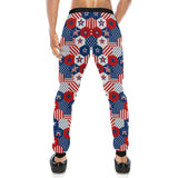 USA Star Hexagon Pattern Unisex Casual Sweatpants