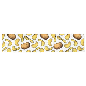 Potato Chips Pattern Print Design 01 Table Runner