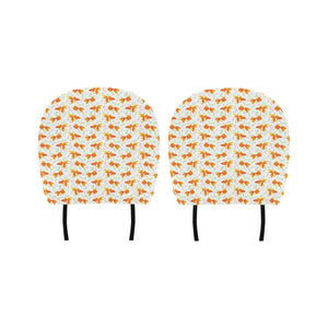 Goldfish Pattern Print Design 03 Car Headrest Cover