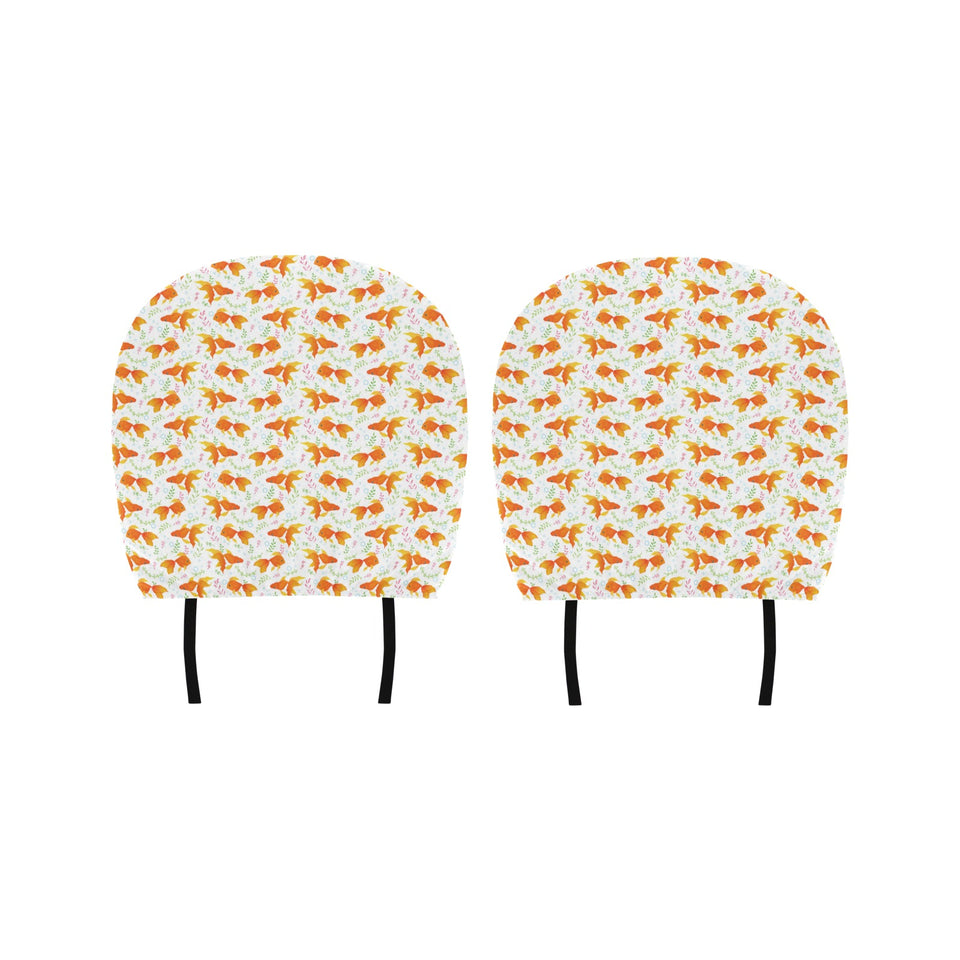 Goldfish Pattern Print Design 03 Car Headrest Cover