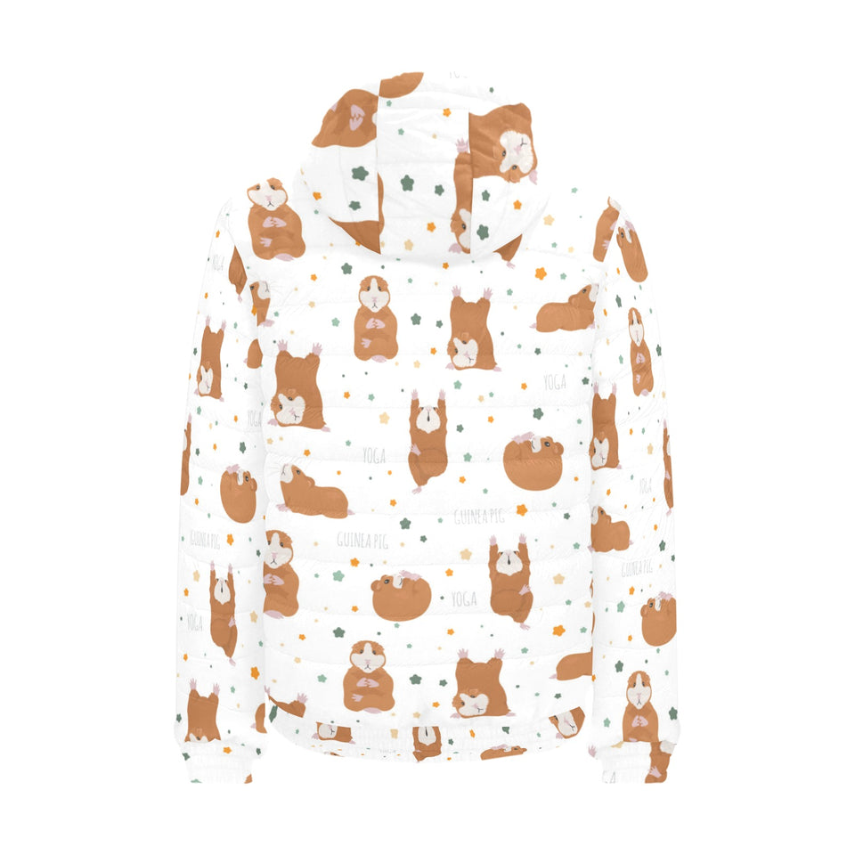 Guinea Pig Pattern Print Design 01 Men's Padded Hooded Jacket(ModelH42)