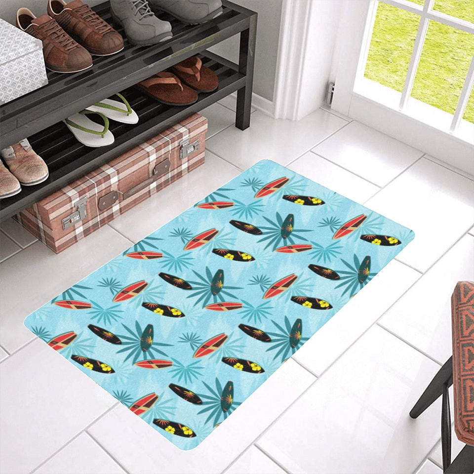 Surfboard Pattern Print Design 03 Doormat