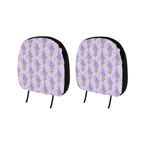 Lavender Pattern Background Car Headrest Cover