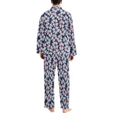 Hibiscus Pattern Print Design 02 Men's Long Pajama Set