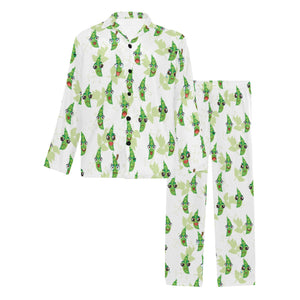 Green Peas Pattern Print Design 04 Men's Long Pajama Set