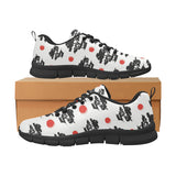 Black Bonsai Pattern Men's Sneakers Black