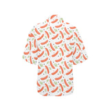 Sausage Pattern Print Design 03 Women's All Over Print Hawaiian Shirt