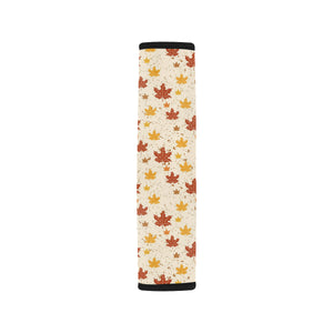 Red and Orange Maple Leaves Pattern Car Seat Belt Cover