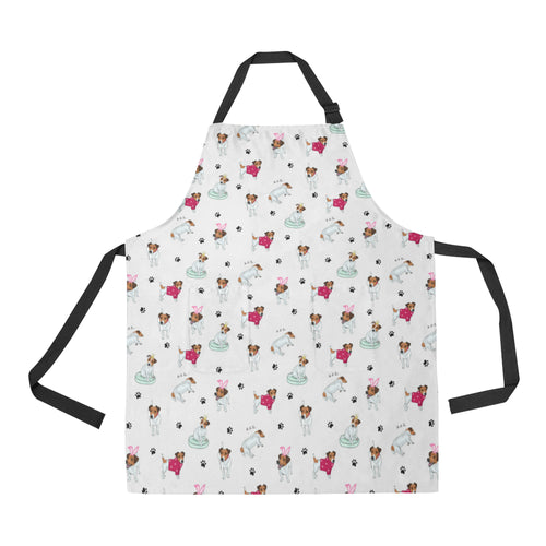 Jack Russel Pattern Print Design 03 Adjustable Apron